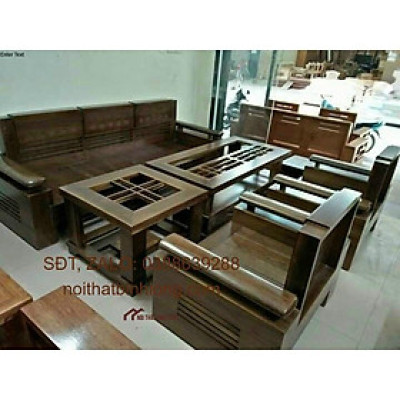 Bàn ghế tiếp khách gỗ sồi Mỹ