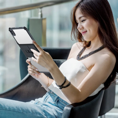 Ốp lưng dành cho iPad Mini 6 hiệu XUNDD có chân dựng, lưng trong viền màu chống ố, chống sốc, bảo vệ camera cao cấp - Hàng chính hãng