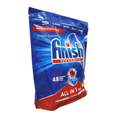Viên rửa bát Finish All in 1 Max Túi 48 Viên, Hương Chanh - Chính Hãng.
