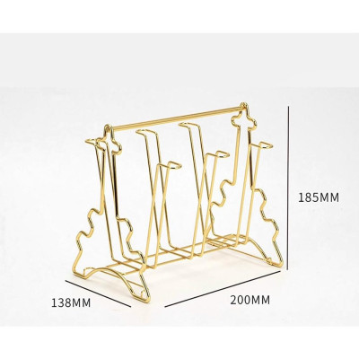 GIÁ ÚP LY CỐC CHỮ NHẬT GOAN SOÁNG CHẤT LIỆU MẠ VÁNG CHỐNG RỈ