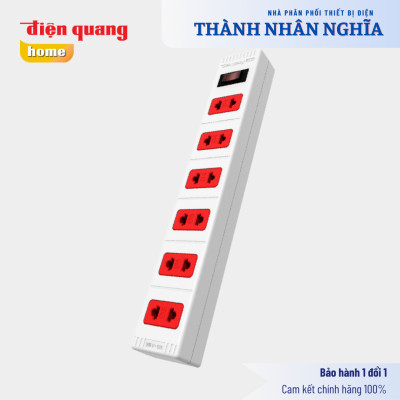 Ổ cắm Điện Quang ECO ĐQ ESK 62ECO (6 lỗ 2 chấu)