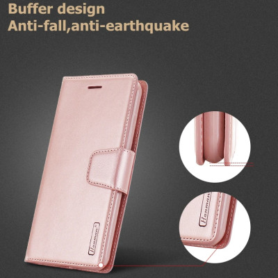 Bao da cho OPPO Reno12 5G, Reno 12F 5G hiệu Hanman dạng ví cài thẻ chống sốc cao cấp - Hàng chính hãng.