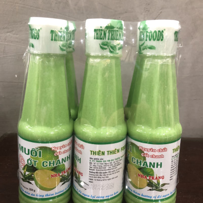 Combo 6 Muối Ớt Chanh Chai 250g Màu Xanh Thương Hiệu Thiên Thiên Food Đặc Sản Nha Trang