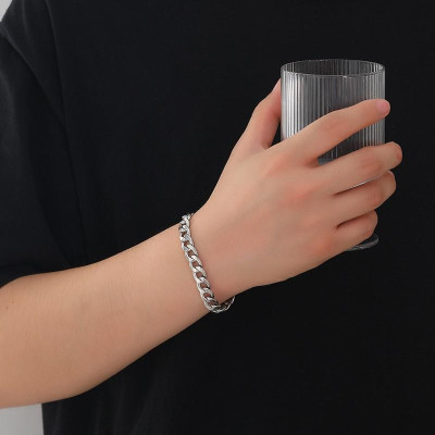 Vòng tay Lắc tay nam nữ kiểu lặc đơn cao cấp đẹp sang trọng titan thép không gỉ trangsucpt PTLTNA76