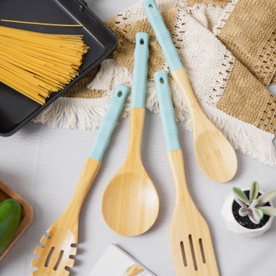 Thìa gỗ cán dài nêm gia vị 