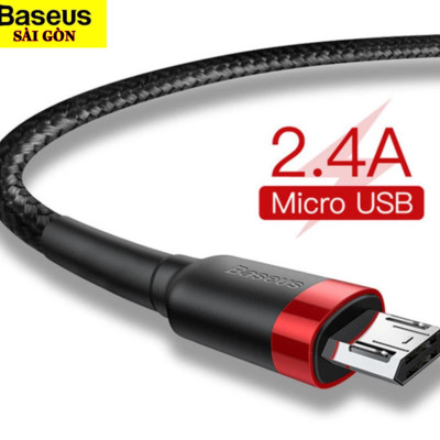 Cáp sạc  Baseus Cafule Micro USB 2.4A nhanh truyền dữ liệu tốc độ cao cho CAMKLF- Hàng chính hãng