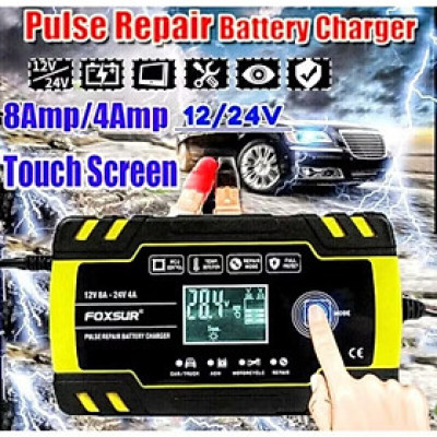 SẠC BÌNH ẮC QUY FOXSUR 12V-24V 150A CHỐNG NGƯỢC CHỐNG CHẬP KHỬ SUPAT PHỤC HỒI LÀM MỚI BÌNH ẮC QUY 