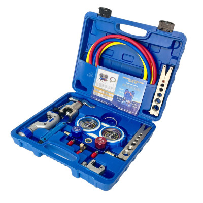 Bộ Dụng Cụ Lắp Đặt & Bảo Trì Điều Hòa CT-8A – Kèm Đồng Hồ & Bộ Lã Ống Đồng (R22/R134a/R410A/R32)