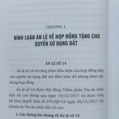 Bình luận các án lệ tranh chấp về đất đai – Góc nhìn từ thực tiễn xét xử của Thẩm phán (tập 1 và 2)