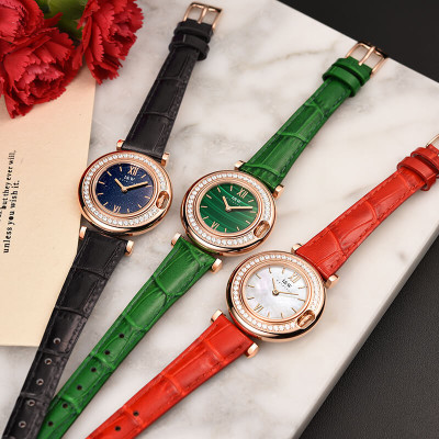 Đồng Hồ Nữ I&W Carnival 3011L Chính Hãng BH 24T Chịu Nước 30m Kính Chống Xước Dây Da Cao Cấp ( Máy Quartz)