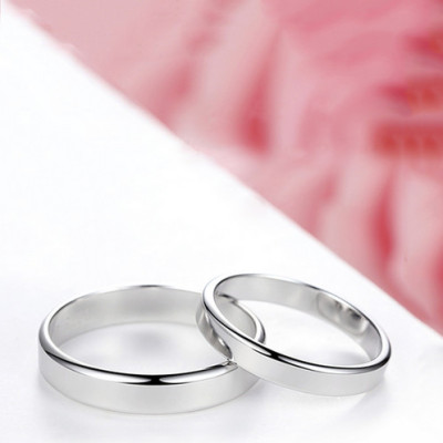 Nhẫn cặp trơn màu bạc NC124 - Size 8