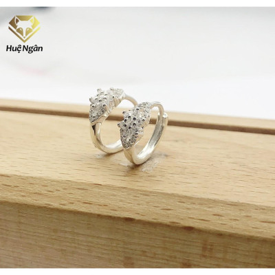 Bông tai bạc Ý 925 Huệ Ngân - Nơ Xinh RYE140605