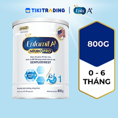 Sữa bột Enfamil A2 Neuropro 1 cho trẻ từ 0 - 6 tháng tuổi – 800g