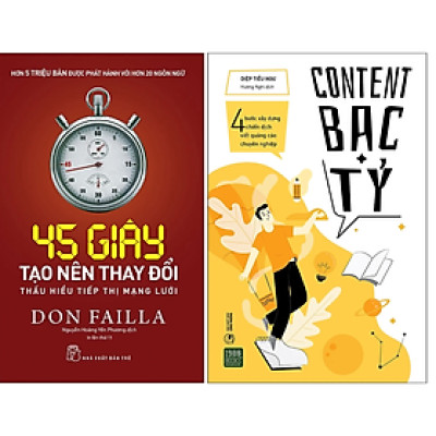 Combo 2Q: 45 Giây Tạo Nên Thay Đổi - Thấu Hiểu Tiếp Thị Mạng Lưới + Content Bạc Tỷ (Chiến Lược Marketing Hiệu Qủa) 