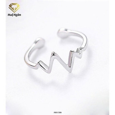 Nhẫn bạc Ý 925 Huệ Ngân - Nhịp tim Free size RR1799