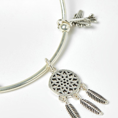 Lắc bạc charm hoa sen - Ngọc Quý Gemstones