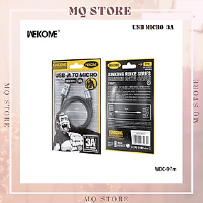 Cáp sạc nhanh Wekome WDC-97 bọc dù chống dứt, chân cắm Usb Type C , Micro , Lning độ dài 1 mét, cáp KinKong Ruike akz ( hàng chính hãng)