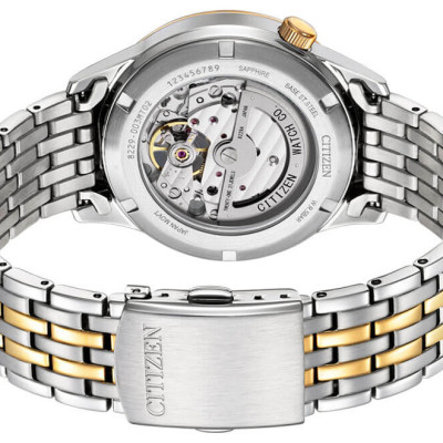 Đồng Hồ Nam Citizen Automatic NH9136-88A (40mm) - Cơ Lộ Máy - Dây Kim Loại - Kính Sapphire - Mặt Trắng