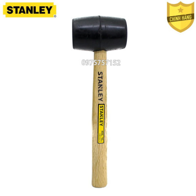Búa cao su tinh luyên đặc nguyên khối Stanley 16oz/ 450g, độ đàn hồi cao, cán gỗ cứng tự nhiên