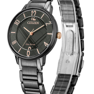 Đồng Hồ Nữ Citizen Dây Thép Không Gỉ EM0528-82H - Mặt Xám (Sapphire)