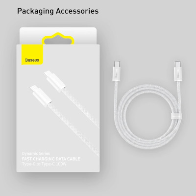 Cáp sạc nhanh C 100W, Baseus Dynamic Series Fast Charging Data Cable Type C 100W - Hàng chính hãng