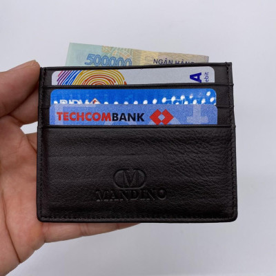 Ví đựng thẻ da thât nhỏ gọn tiện dụng 6 ngăn thẻ bảo hành chính hãng 12 tháng