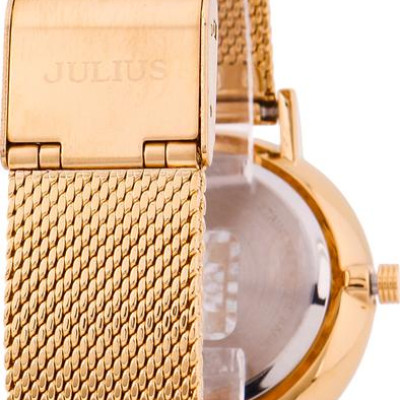 Đồng Hồ Nữ Julius Hàn Quốc JA-1065B Dây Thép Màu Vàng