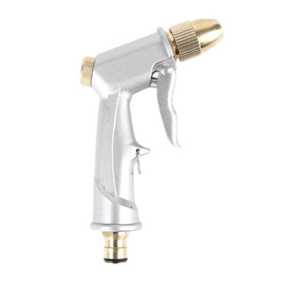 Vòi nước vòi phun nước rửa xe tưới cây tăng áp thông minh + bộ dây bơm nước cao cấp TLG  loạI 15m  (vòi bạc-dây trắng)  701498-1