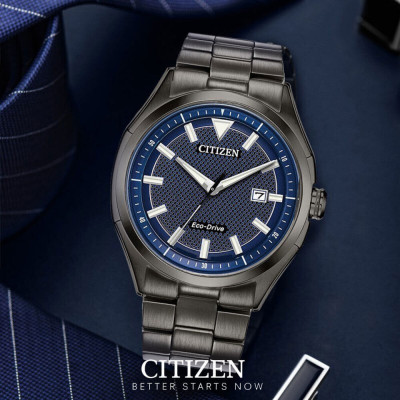 Đồng Hồ Nam Citizen Dây Thép Không Gỉ AW1147-52L - Mặt Xanh