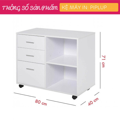 Tủ đựng hồ sơ bằng gỗ MDF phủ melamine đẹp mắt SMLIFE Piplup