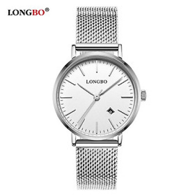 Đồng hồ LONGBO Thời trang Phong cách hiện đại Thắt lưng hợp kim lưới nam & nữ 