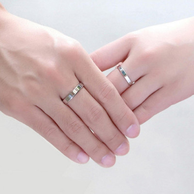 Nhẫn cặp trơn màu bạc NC124 - Size 8