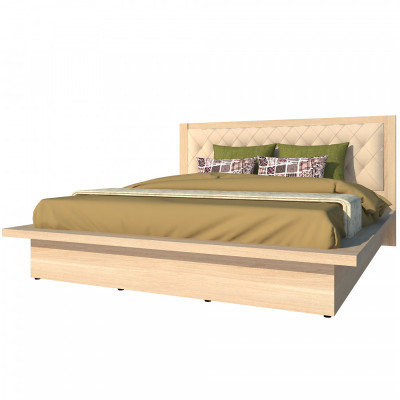 Giường ngủ cao cấp Tundo màu vàng kem 140cm x 200cm