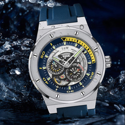 Đồng Hồ Nam I&W Carnival 619G2 Chính Hãng Full Box Chống Nước Kính Chống Xước Dây Silicone BH 5 Năm (Máy Cơ Tự Động)