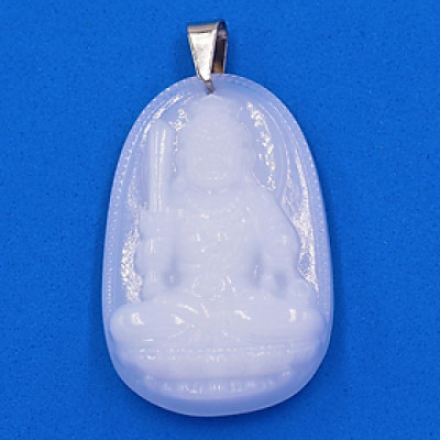 Mặt dây chuyền Bất động minh vương trắng 5cm