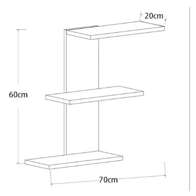 Kệ Gỗ Trang Trí Treo Tường Tundo CTKT511 KT 70 x 60 x 21.7cm