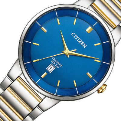 Đồng Hồ Nam Citizen Dây Thép Không Gỉ BI5124-50L - Mặt Xanh