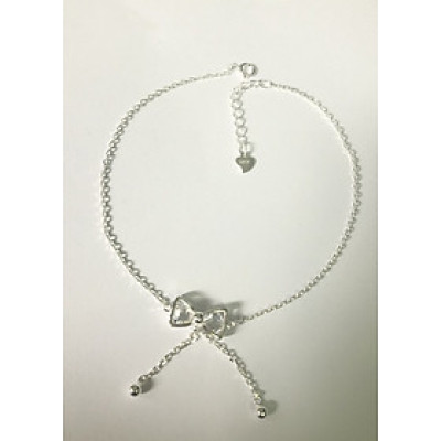 Lắc chân nữ bạc 925 bạc xinh Huệ Ngân - Nơ xinh RYBJ50077