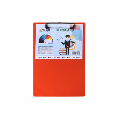 Bìa trình ký mica Enter G02 31.5x21.5cm có kẹp giấy A4 đứng