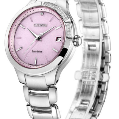 Đồng Hồ Nữ Citizen Đính Đá Swarovski Dây Thép Không Gỉ EO1150-59W - Mặt Hồng (Sapphire)