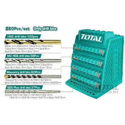 TỦ TRƯNG BÀY MŨI KHOAN 340X320X430MM TOTAL TAKD2608M - HÀNG CHÍNH HÃNG