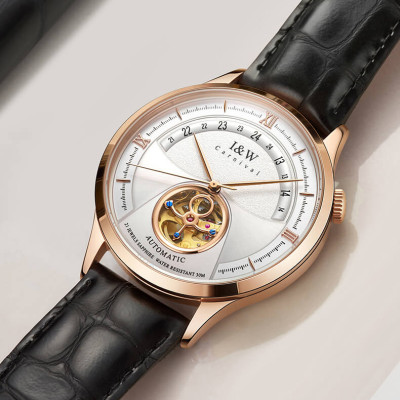 Đồng Hồ Nam I&W Carnival 525G1 Chính Hãng Full Box Chống Nước Kính Chống Xước Dây Da Cao Cấp BH 24T (Máy Cơ Tự Động)