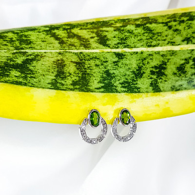 Bông tai đá Diopside LAT.189