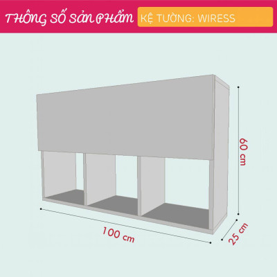 Giá sách treo tường đẹp SMLIFE Wiress