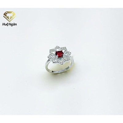 Nhẫn bạc Ý 925 Huệ Ngân - Hoa đẹp đá 5li YYJZ052