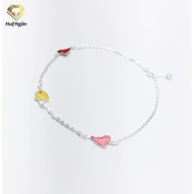 Lắc chân bạc Ý 925 Huệ Ngân-Chú Cá Vui nhộn RYBJ50025