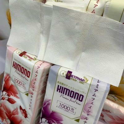 (Combo 9 Bịch) Khăn Giấy Đa Năng KIMONO Treo Tường Dạng Rút 1000 Tờ [TẶNG KÈM MÓC, 3 MÀU ] Làm Sạch Làm Sạch