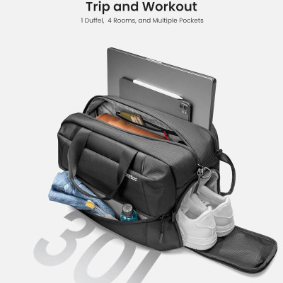 Túi Xách Tomtoc (Usa) Navigator - T31 Travel Duffel Black T31M1D1