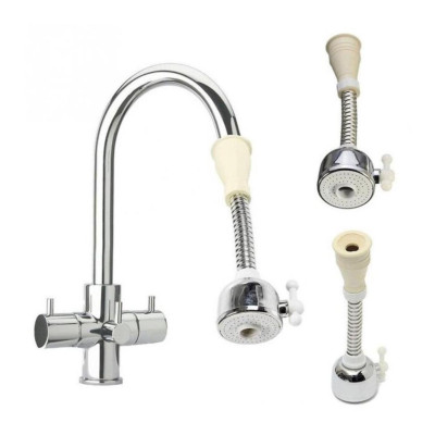 Đầu vòi rửa bát tăng áp chống bắn nước, có 2 chế độ nước xoay 360 độ