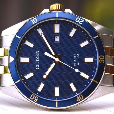 Đồng Hồ Nam Citizen Dây Thép Không Gỉ BI5054-53L - Mặt Xanh